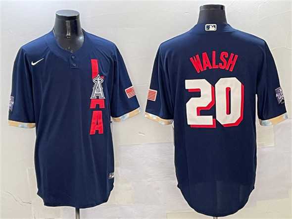 Men%27s Los Angeles Angels #20 Jared Walsh 2021 Navy All-Star Cool Base Stitched Jersey->kansas city royals->MLB Jersey
